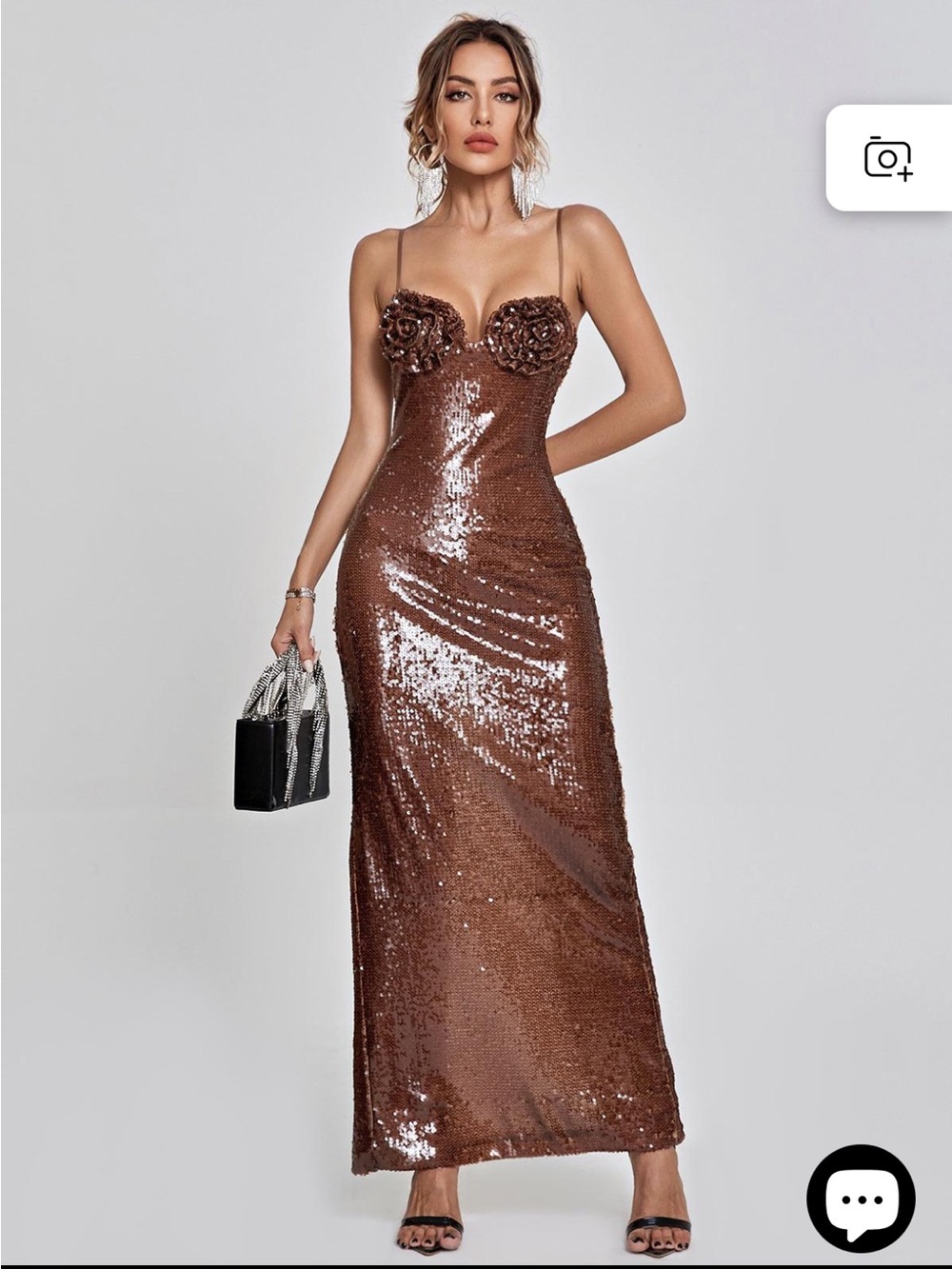 Mew Mews Lorelei Brown Sequin Dress